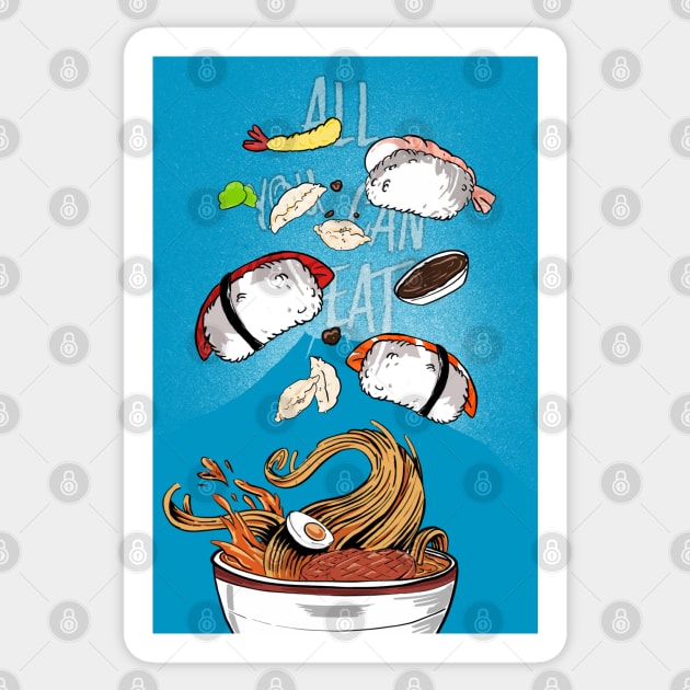 Sushi - All you can eat Nigiri, Tempura and Ramen Sticker by Uwaki